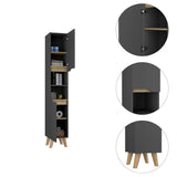 Mueble para Baño Laurent Plomo 30 cm con Dos Puertas y Entrepaños - Muebles para Baño | Bylmo
