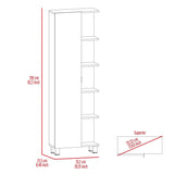 Mueble para Baño Esquinero Urano Ceniza 51x158cm sin Cajones y con Cuatro Entrepaños - Muebles para Baño | Bylmo
