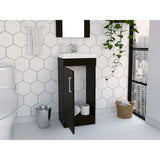 Mueble para Lavamanos Madrid Wengue 40x88cm Individual con Lavamanos con Una Puerta - Gabinetes | Bylmo