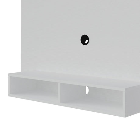 Panel de TV Blanco 120x89cm Para TV Hasta 42 Pulgadas sin Cajones y con Ranuras para Cables - Muebles para TV | Bylmo