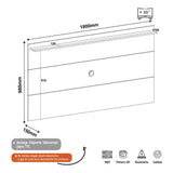 Panel Slim Negro 180 cm - Muebles para TV | Bylmo