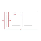 Mueble Auxiliar Manchester Wengue 76x37cm con Un Entrepaño y Un Compartimiento - Muebles Organizadores | Bylmo