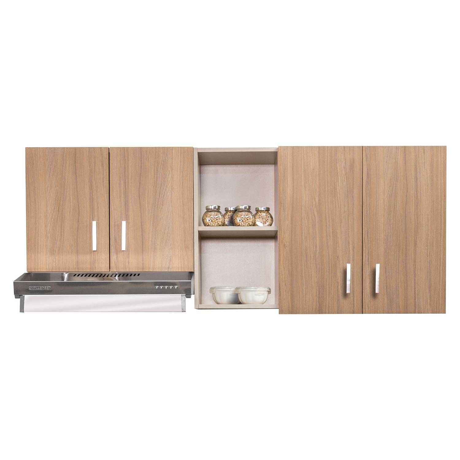 Mueble Superior con Cinco Puertas Sochi Dark 150 cm - Cocinas | Bylmo