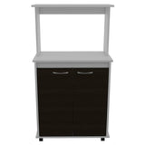 Mueble Auxiliar Italia Blanco y Wengue 63 cm con Dos Puertas y Entrepaño - Muebles Organizadores | Bylmo