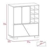 Bar Fraktal Habano y Miel 78 cm con Puertas de Vidrio - Bares | Bylmo