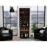 Bar Fraktal Habano y Miel 60 cm con Puertas de Vidrio - Bares | Bylmo