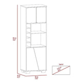Bar Fraktal Habano y Miel 60 cm con Puertas de Vidrio - Bares | Bylmo