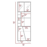 Bar Fraktal Habano y Miel 60 cm con Puertas de Vidrio - Bares | Bylmo
