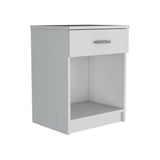 Mesa de Noche Eco Blanco 42 cm con Un Cajón - Mesas de Noche | Bylmo