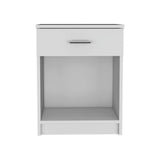 Mesa de Noche Eco Blanco 42 cm con Un Cajón - Mesas de Noche | Bylmo