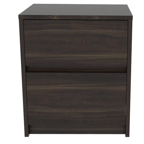 Mesa de Noche Trivor habano 47.2x40cm con Dos Cajones - Mesas de Noche | Bylmo