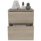 Mesa de Noche Trivor Plus Rovere 40 cm con Dos Cajones - Mesas de Noche | Bylmo