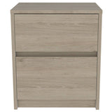 Mesa de Noche Trivor Plus Rovere 40 cm con Dos Cajones - Mesas de Noche | Bylmo