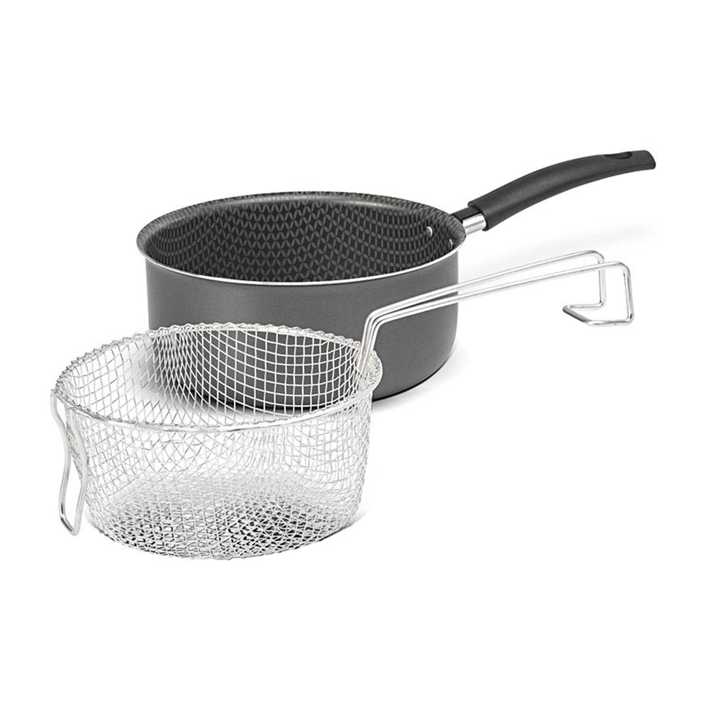 Olla Freidora Aluminio 36 cm Antiadherente Gris - Ollas y Sartenes | Bylmo