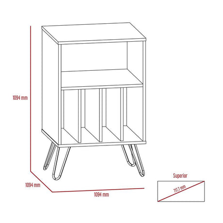 Optimizador de Espacios Vassel Miel 50x80cm Rectangular con Dos Compartimientos - Mesas | Bylmo