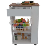 Mueble Auxiliar Blossom Blanco 57 cm con Canasta y Un Cajón - Muebles Organizadores | Bylmo