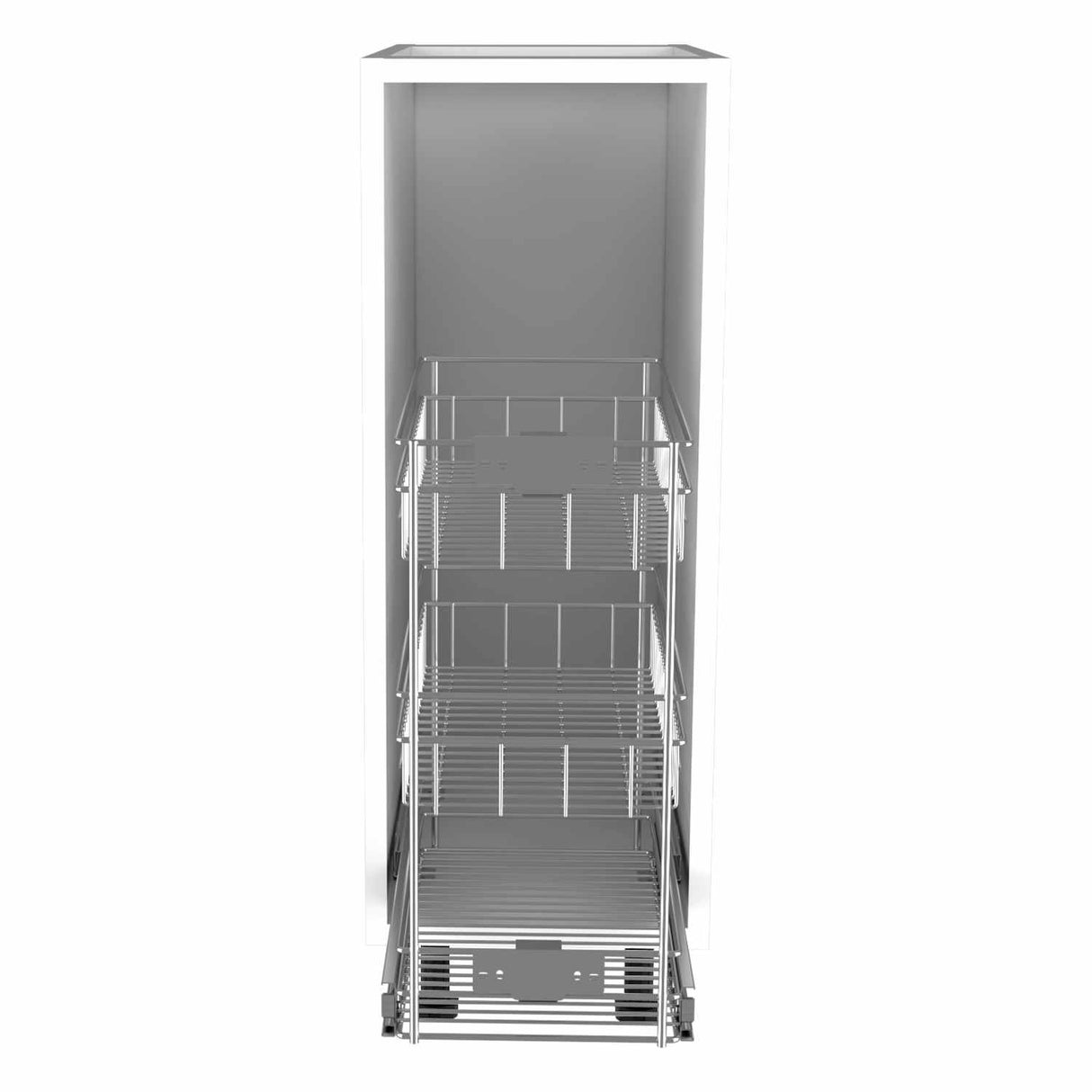Organizador de Cocina Rioco Blanco 30 cm de Tres Niveles con Patas Metálicas - Barras y Muebles Auxiliares | Bylmo