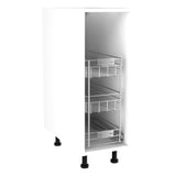 Organizador de Cocina Rioco Blanco 30 cm de Tres Niveles con Patas Metálicas - Barras y Muebles Auxiliares | Bylmo
