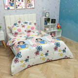 Cubrelecho Acolchado Infantil Blanco para Cama Doble 140 X 190 Cm Doble Faz de Flores - Otros textiles | Bylmo