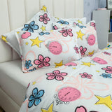 Cubrelecho Acolchado Infantil Blanco para Cama Doble 140 X 190 Cm Doble Faz de Flores - Otros textiles | Bylmo