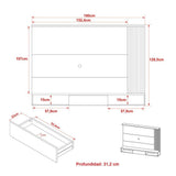 Panel Merida Cafe y Blanco 180 cm - Muebles para TV | Bylmo