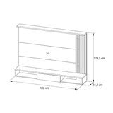 Panel Merida Cafe y Blanco 180 cm - Muebles para TV | Bylmo