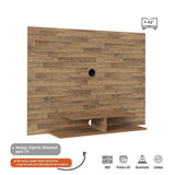 Panel de TV Jet Plus Rústico 120x89cm Para TV Hasta 42 Pulgadas sin Cajones y con Ranuras para Cables - Muebles para TV | Bylmo