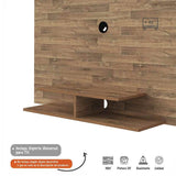 Panel de TV Jet Plus Rústico 120x89cm Para TV Hasta 42 Pulgadas sin Cajones y con Ranuras para Cables - Muebles para TV | Bylmo