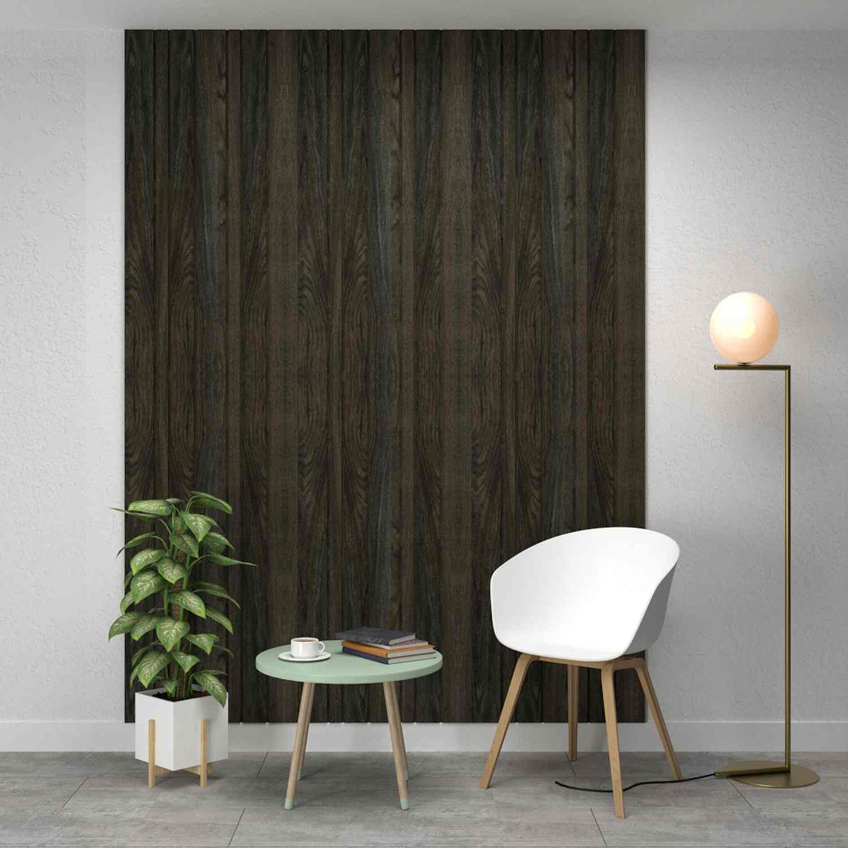 Panel Ranurado X 2 60 Cm Carbon Decorativo - Paneles de Pared | Bylmo