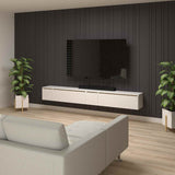 Panel Ranurado X 2 60 cm Plomo Decorativo - Paneles de Pared | Bylmo