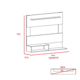 Panel Beijint Blanco Nevado 140x120cm Para TV Hasta 55 Pulgadas sin Cajones - Muebles para TV | Bylmo
