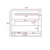 Panel Beijint Blanco Nevado 140x120cm Para TV Hasta 55 Pulgadas sin Cajones - Muebles para TV | Bylmo