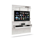Panel de TV Blanco 120x160cm Para TV Hasta 50 Pulgadas sin Cajones - Muebles para TV | Bylmo