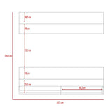 Panel de TV 2A Miel 137.7x134.6cm para TV Hasta 60 Pulgadas y con Dos Compartimientos - Muebles para TV | Bylmo