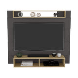 Panel de TV Charlotte Plomo 140x120cm Para TV Hasta 60 Pulgadas sin Cajones - Muebles de TV | Bylmo