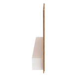 Panel de TV Esperanza Almendra y Blanco 160x136cm Para TV Hasta 65 Pulgadas sin Cajones y con Ranuras para Cables - Muebles para TV | Bylmo