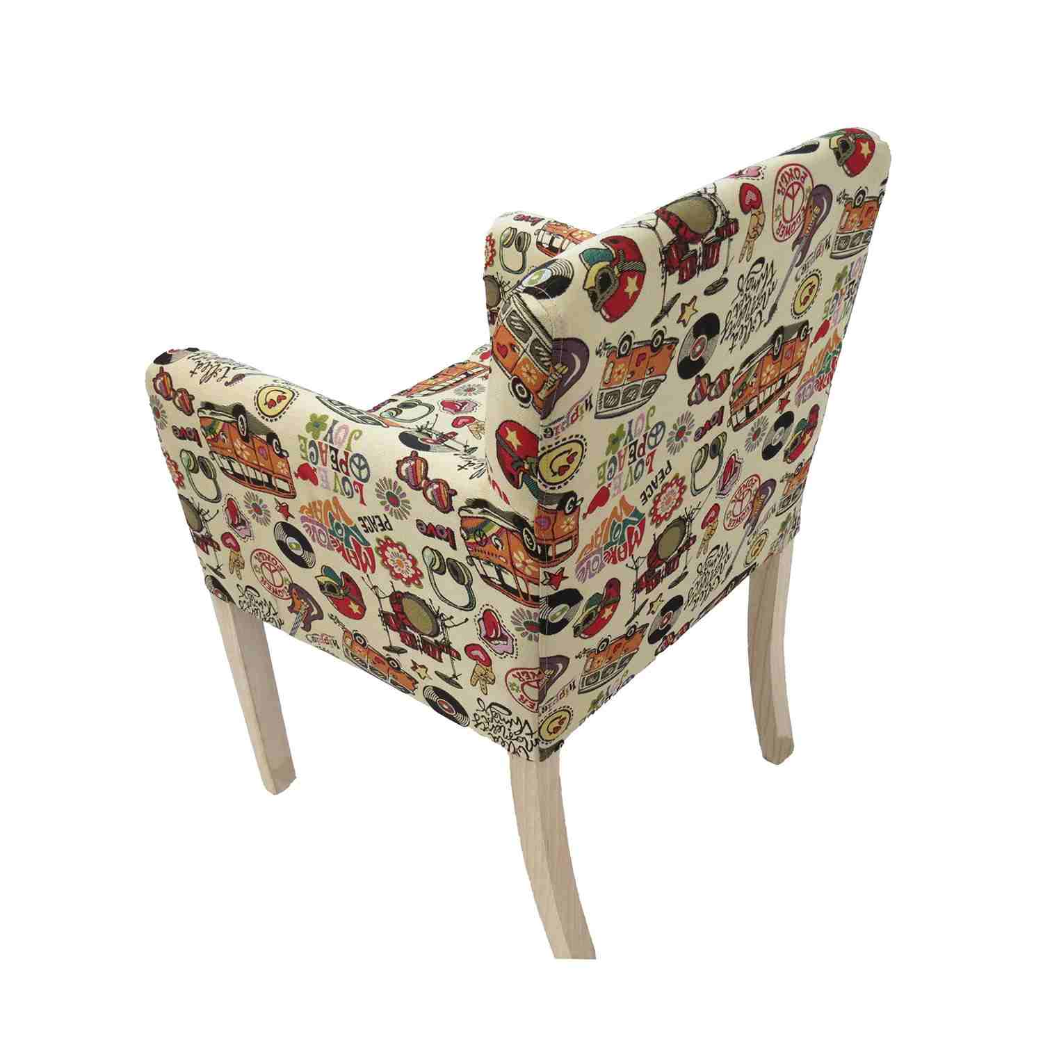 Poltrona Hippie Multicolor 59 cm con Patas de Madera - Sofas y Poltronas | Bylmo