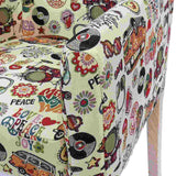 Poltrona Hippie Multicolor 59 cm con Patas de Madera - Sofas y Poltronas | Bylmo