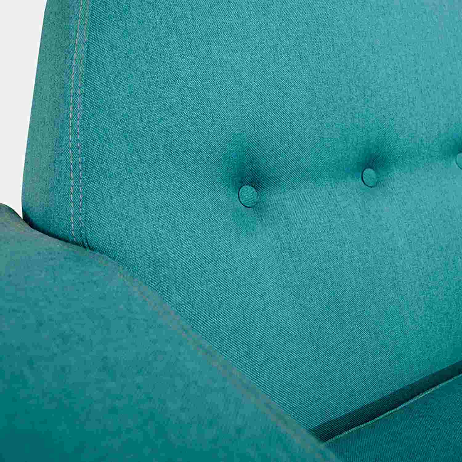 Poltrona Mouret Turquesa 85 cm de Tela sin Cojines Decorativos - Sofas y Poltronas | Bylmo