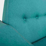 Poltrona Mouret Turquesa 85 cm de Tela sin Cojines Decorativos - Sofas y Poltronas | Bylmo