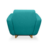 Poltrona Mouret Turquesa 85 cm de Tela sin Cojines Decorativos - Sofas y Poltronas | Bylmo