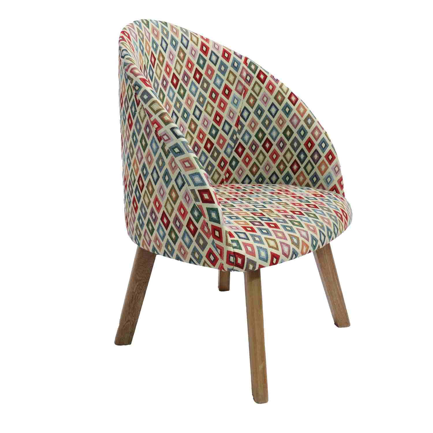 Poltrona Sucre Multicolor 65 cm con Patas de Madera - Sofas y Poltronas | Bylmo
