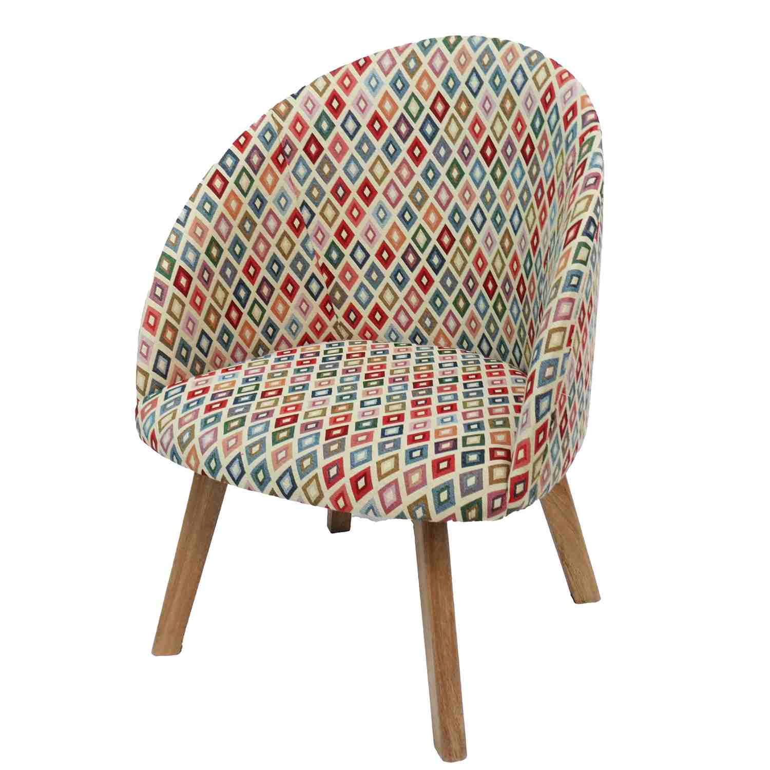 Poltrona Sucre Multicolor 65 cm con Patas de Madera - Sofas y Poltronas | Bylmo