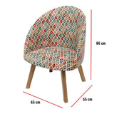 Poltrona Sucre Multicolor 65 cm con Patas de Madera - Sofas y Poltronas | Bylmo