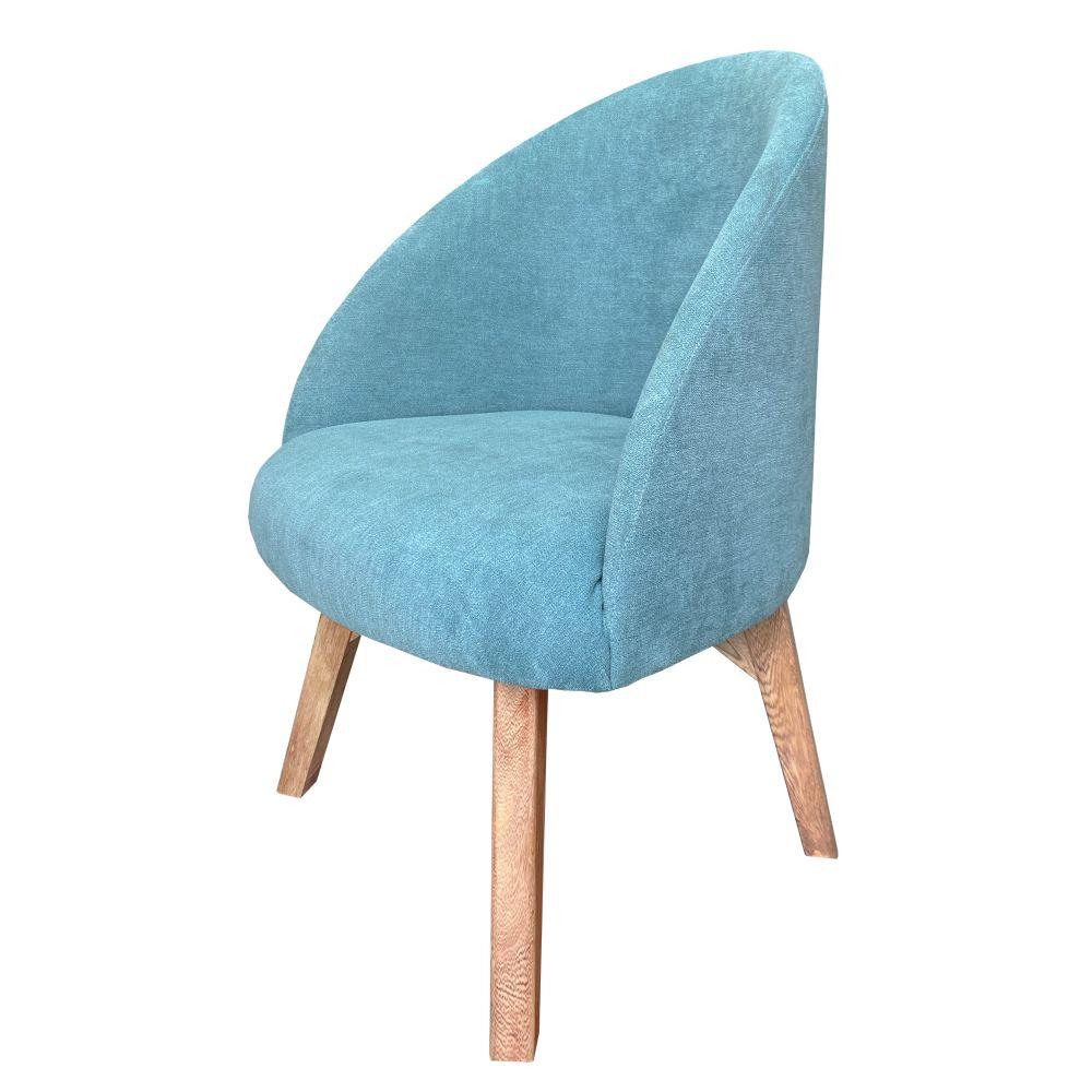 Poltrona Zar Verde Menta 65 cm con Patas de Madera - Sillas | Bylmo