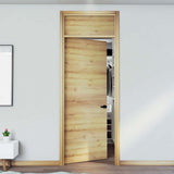 Kit Puerta con Marco Prakti Duna 80x235cm con Acabado Melaminado para Interiores con Cenefa y de Apertura Izquierda - Puertas | Bylmo