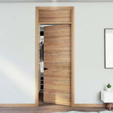 Kit Puerta con Marco Prakti Miel 80x235cm con Acabado Melaminado para Interiores con Cenefa y de Apertura Derecha - Puertas | Bylmo