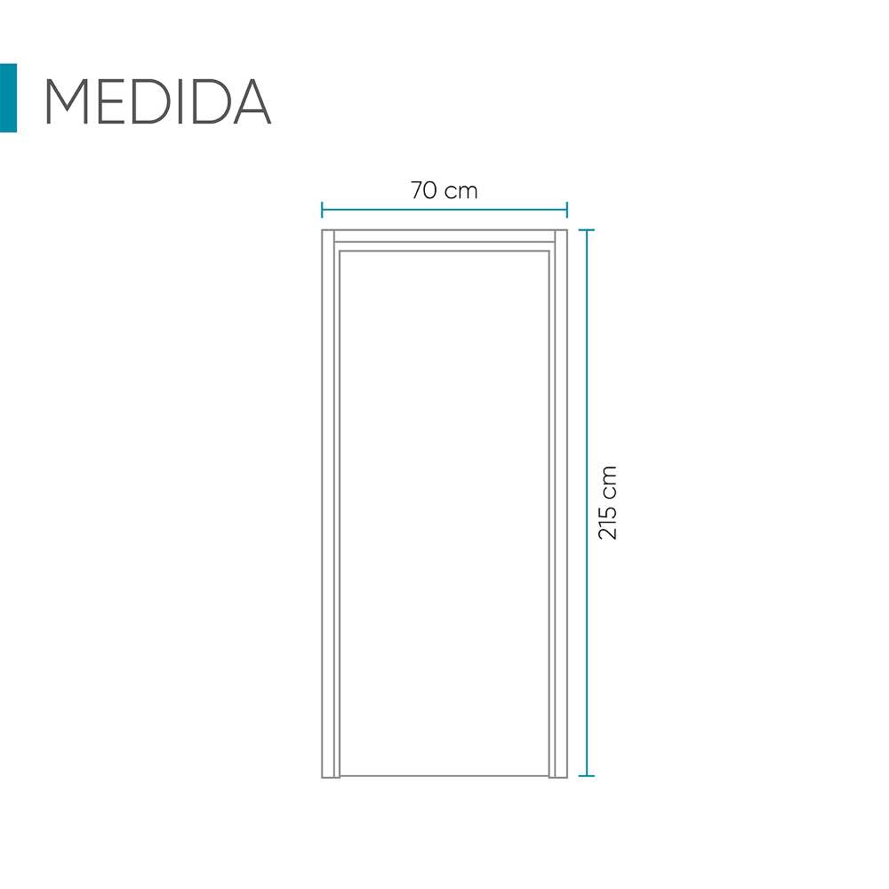 Kit Puerta con Marco Prakti Duna 70x215cm con Acabado Melaminado para Interiores y de Apertura Derecha - Puertas | Bylmo