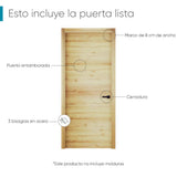 Kit Puerta con Marco Prakti Duna 70x215cm con Acabado Melaminado para Interiores y de Apertura Izquierda - Puertas | Bylmo