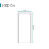 Kit Puerta con Marco Madera 70x208cm con Acabado Virgen para Interiores y de Apertura Derecha - Puertas | Bylmo